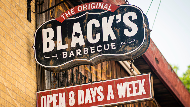 Black's BBQ sign