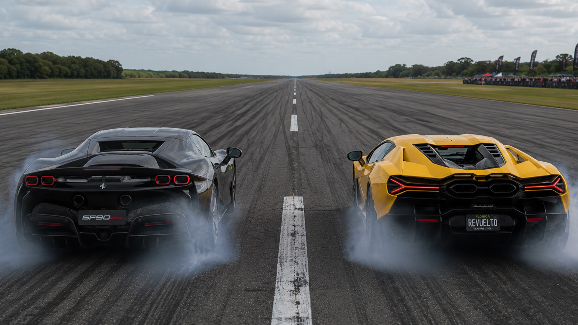 1,015HP Lamborghini Revuelto faces 986HP Ferrari SF90 drag race