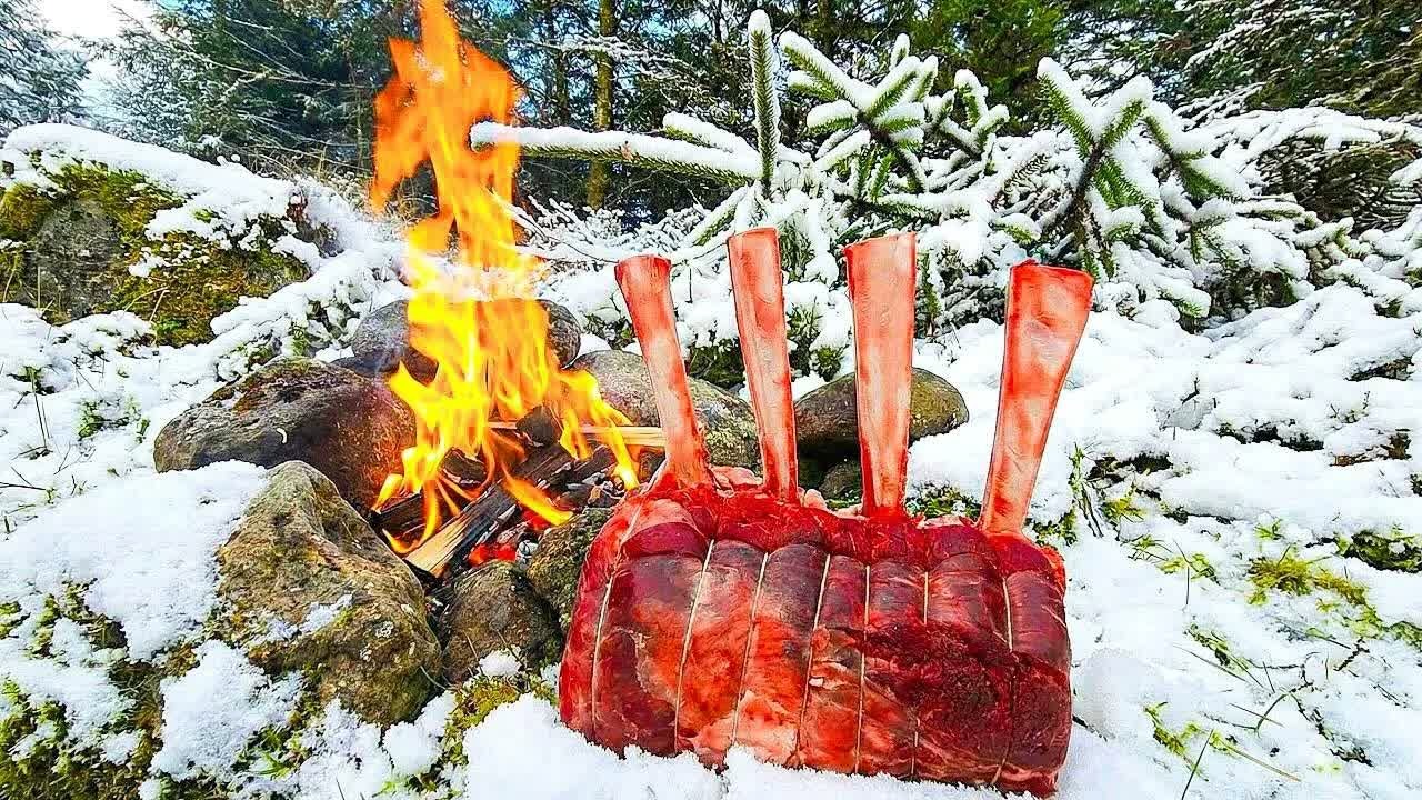 He made an expensive prime rib stew in the middle of the forest