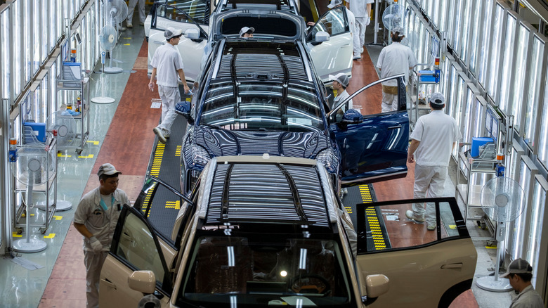 An EV production line in Guangdong, China