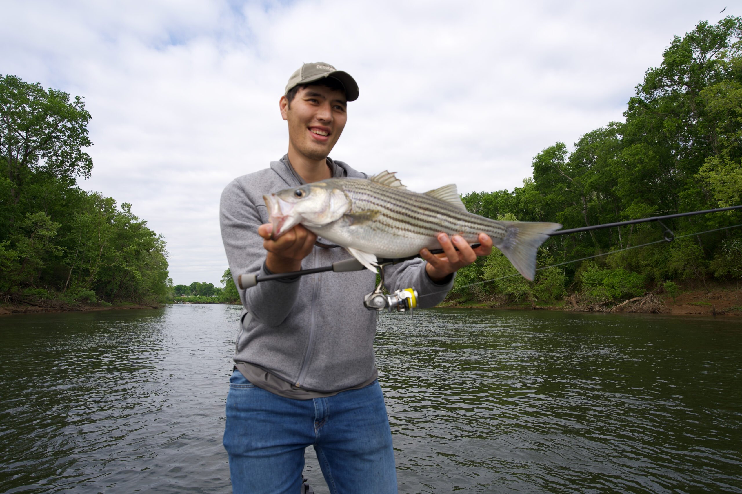 A nice striper caught on the Falcon.