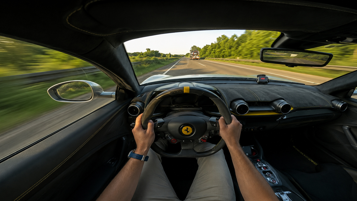Ferrari 812 Competizione top speed POV on the Autobahn