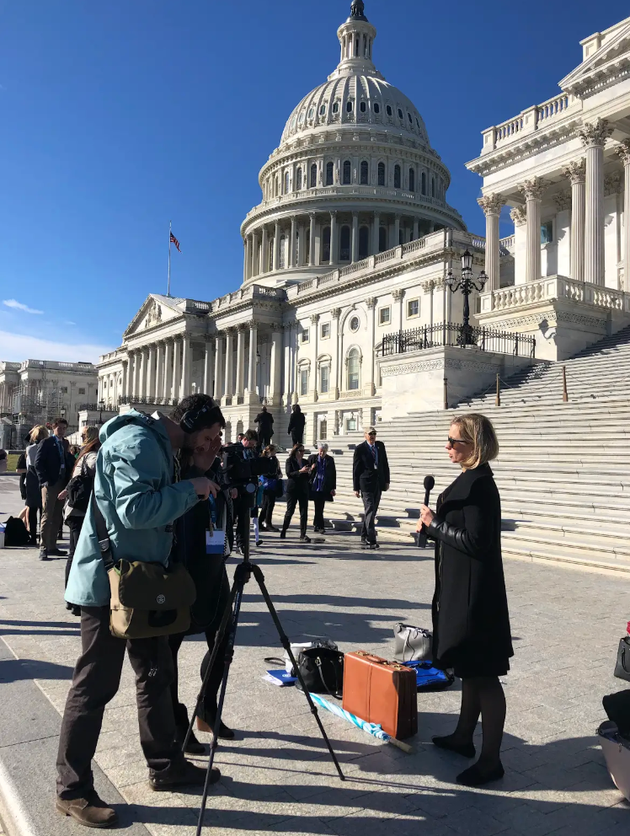 The author advocating for food labeling laws on Capitol Hill in March 2020.