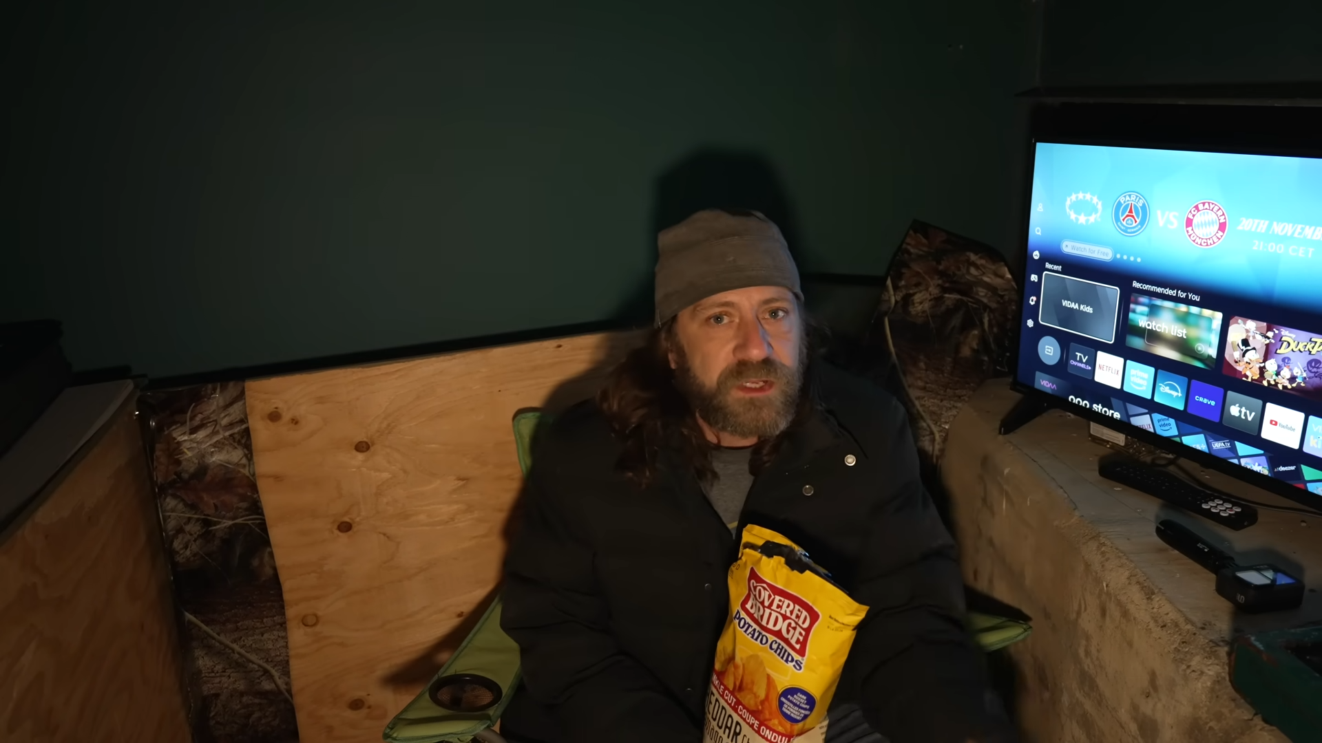 Camping in secret bridge fort