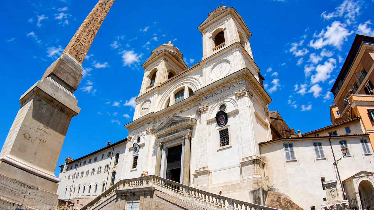 Explore Rome's famous Spanish Steps on foot (4K)