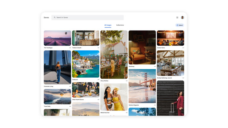 Google Image Search drops clean search box and adds gallery of images