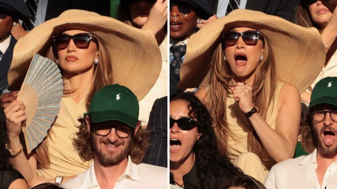 Jennifer Lopez gây tranh cãi ở Wimbledon vì chiếc nón quá khổ