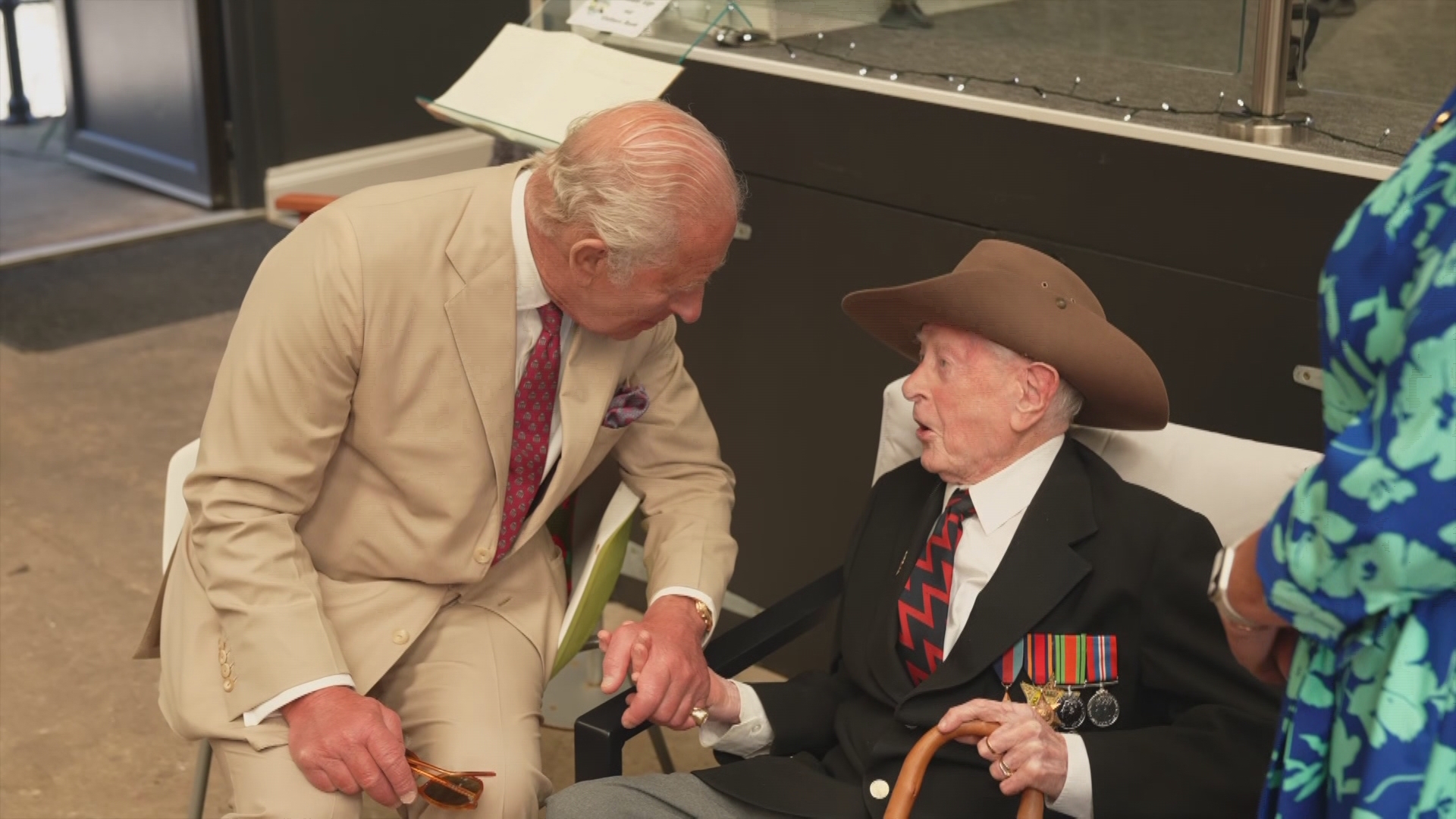 King Charles meets 104-year-old Burma veteran