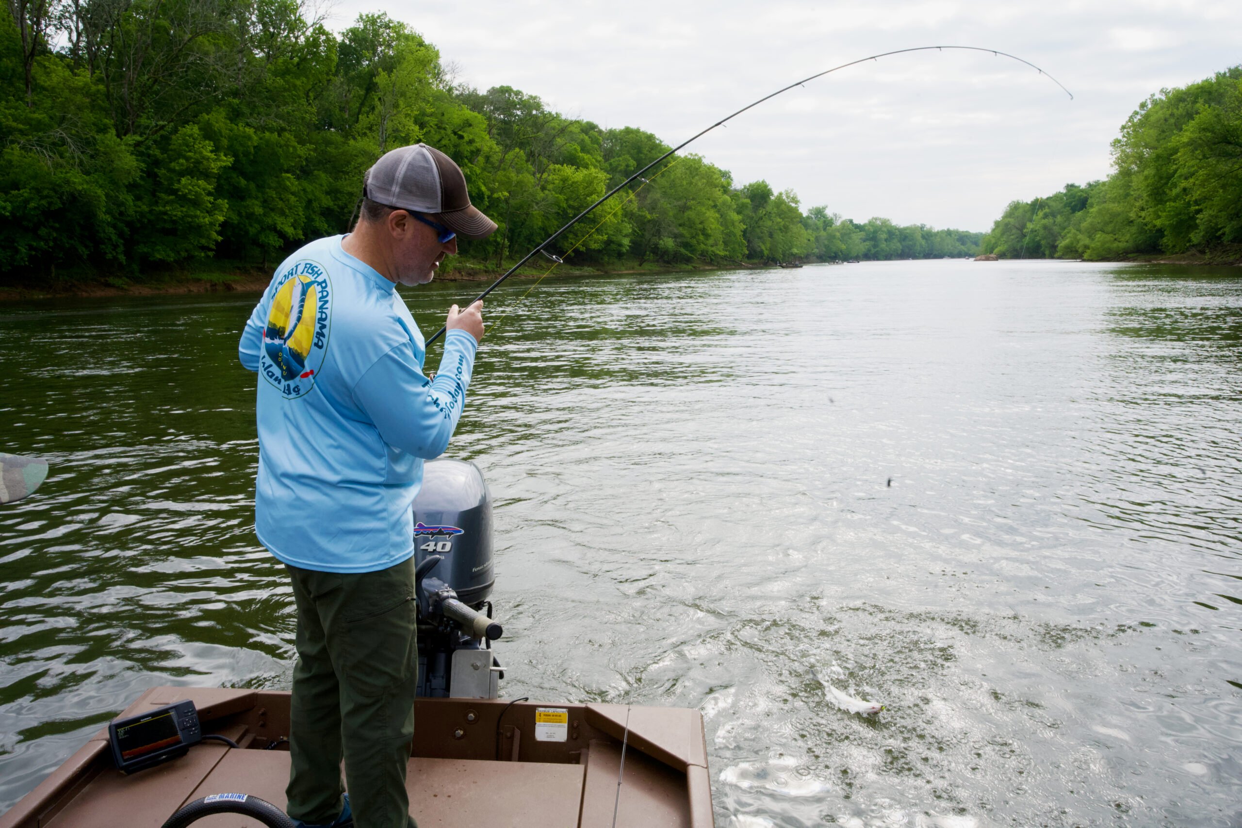 The author testing one of the best spinning rods.