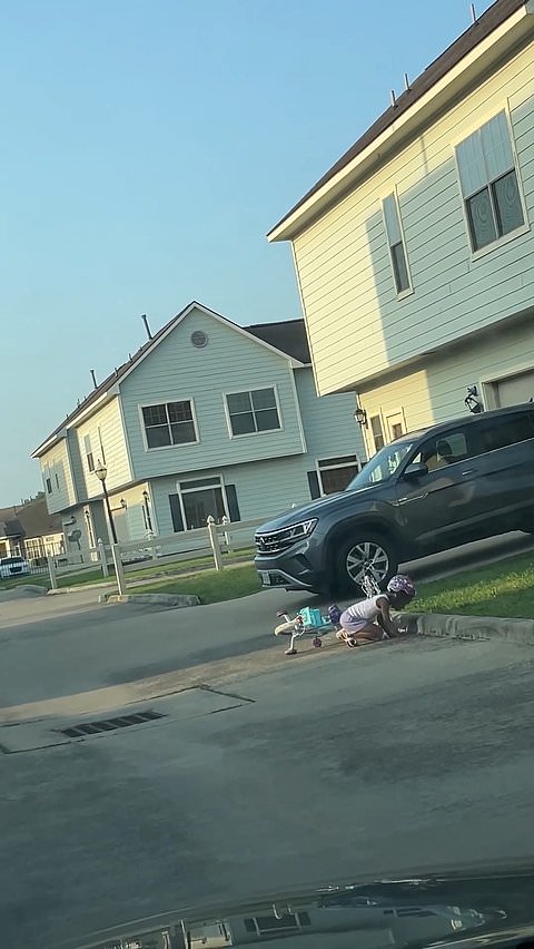 Little girl tests her helmet’s safety
