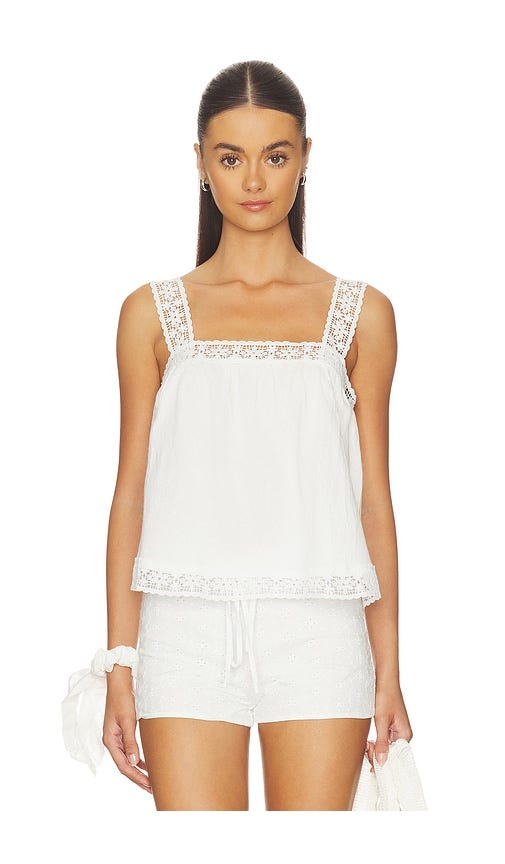 Revolve MORE TO COME Soriya Square Neck Top in White