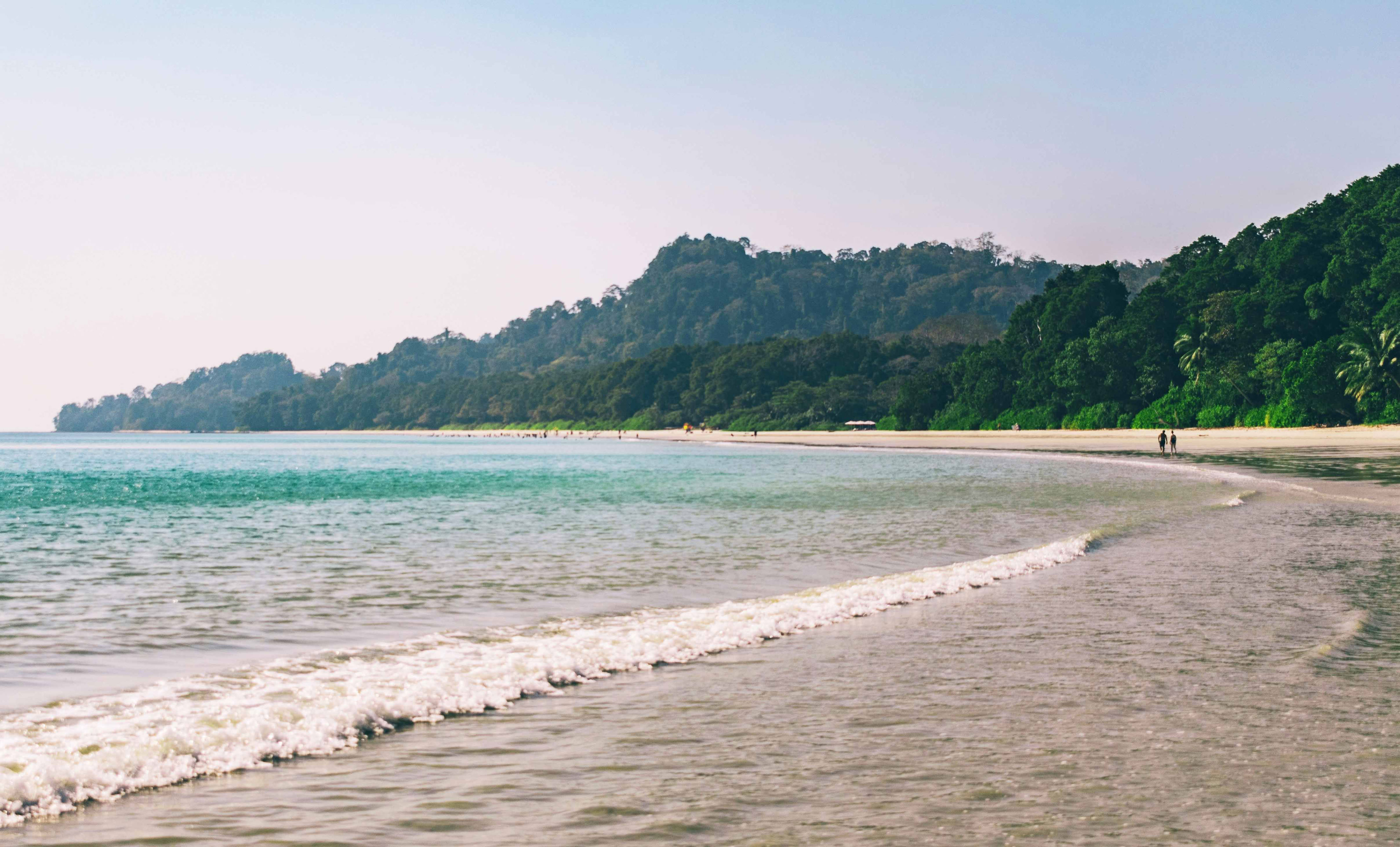 Andaman Islands' water bubbles onto shore