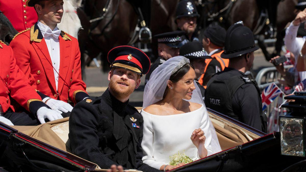 Meghan Markle and Prince Harry became the Duke and Duchess of Sussex upon their marriage in 2018. MEGA