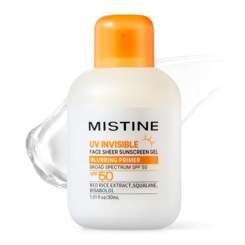 MISTINE Invisible Matte Finish Sunscreen Gel SPF 50, Makeup Primer 2-in...