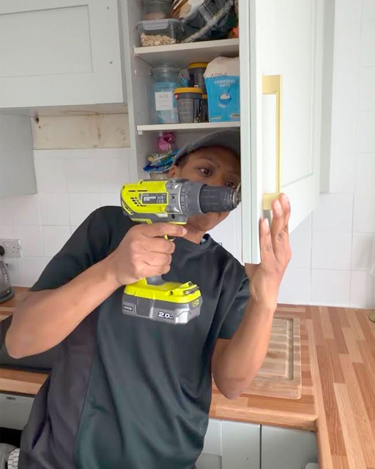 Content Creator Euphemia Moore Spent Just $680 to Give Her Dated Kitchen a Dramatic DIY Makeove