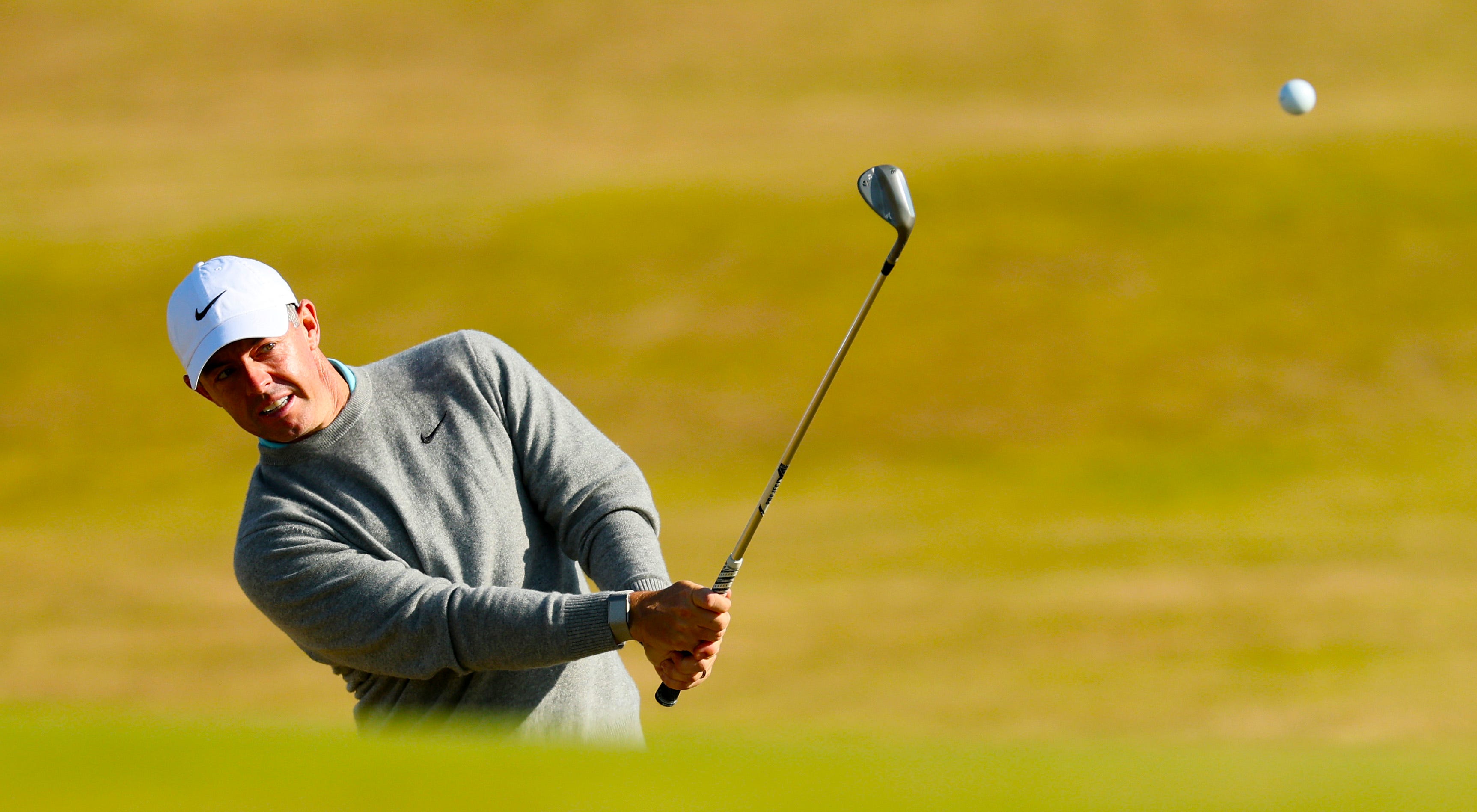 Rory McIlroy Tuesday during a practice round at Royal Birkdale ahead of the 2026 Open Championship.