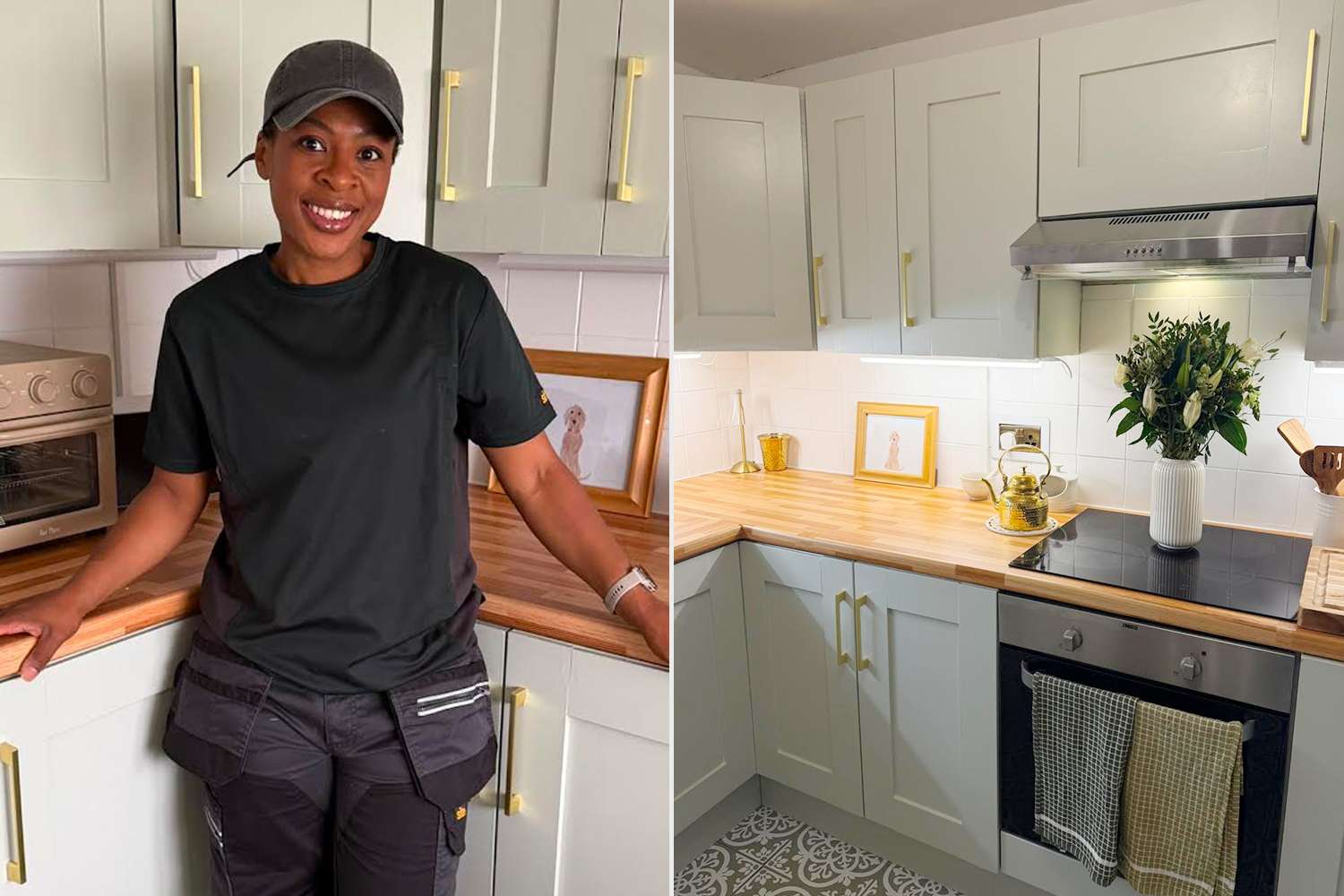 Mom spends $680 to transform her dated kitchen in a dramatic DIY makeover (exclusive)