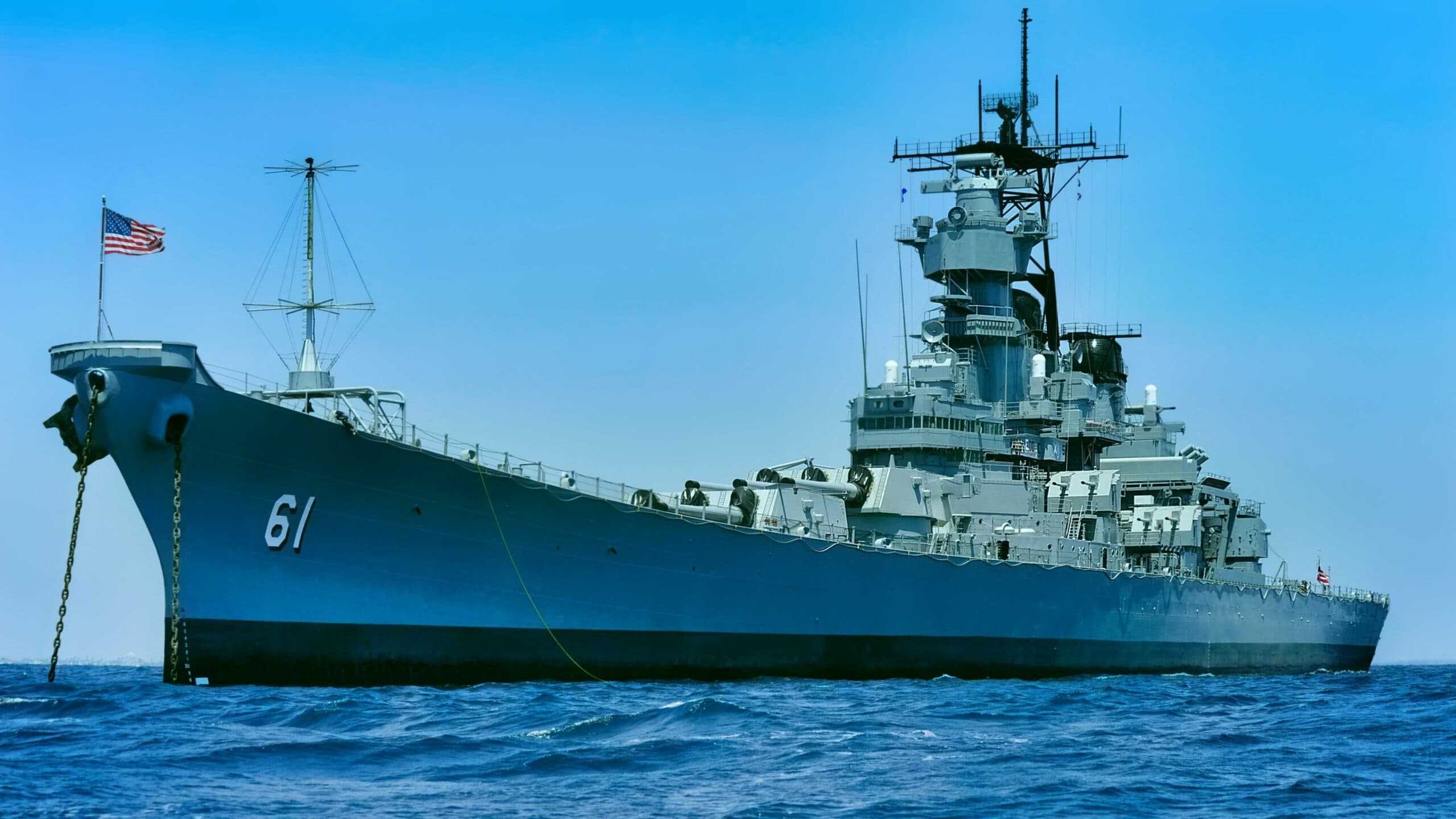 USS Iowa of the Iowa-Class Battleships