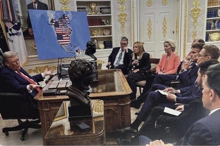 Trump makes new threats to Canada and Greenland with provocative photo