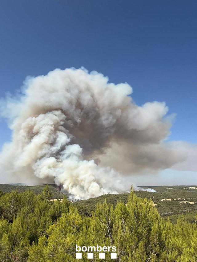 Incendio en Rubió (Barcelona)