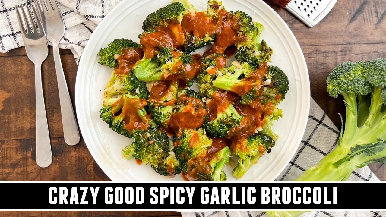 Garlic broccoli with a bold, spicy sauce