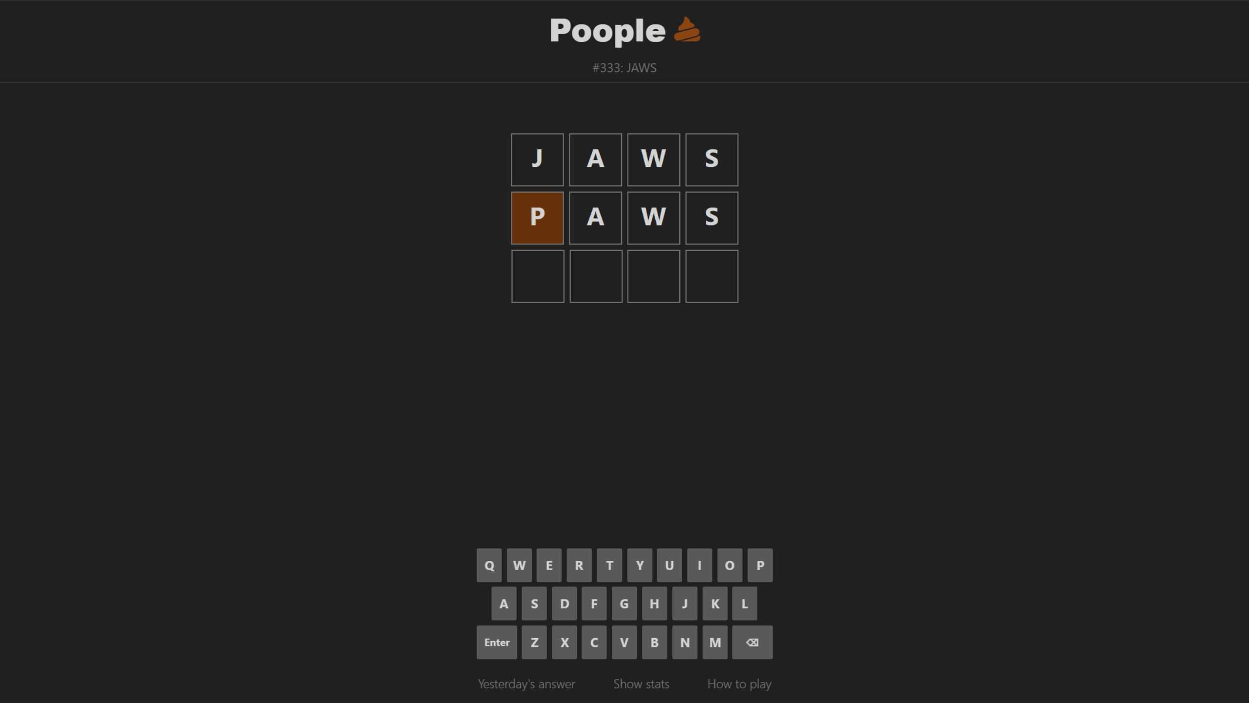 Poople game screenshot
