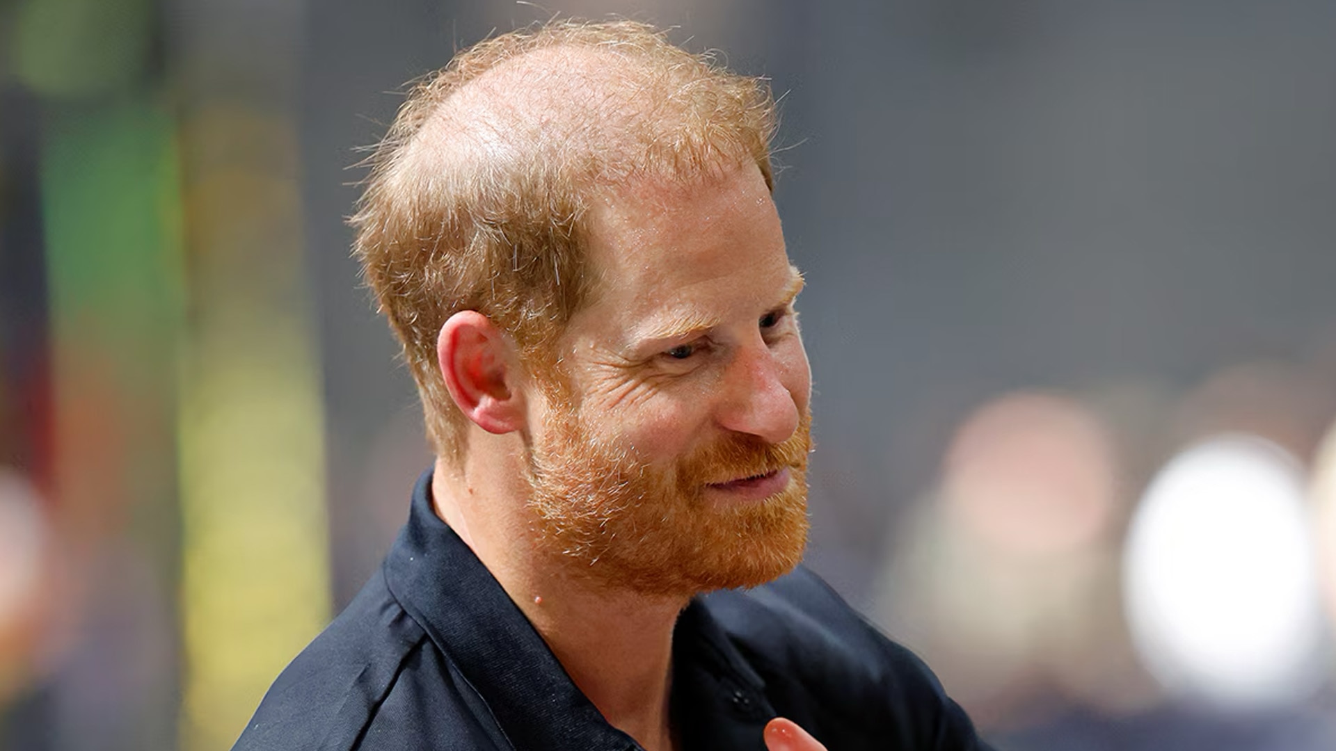 Prince Harry jokes about going bald when asked about grooming routine