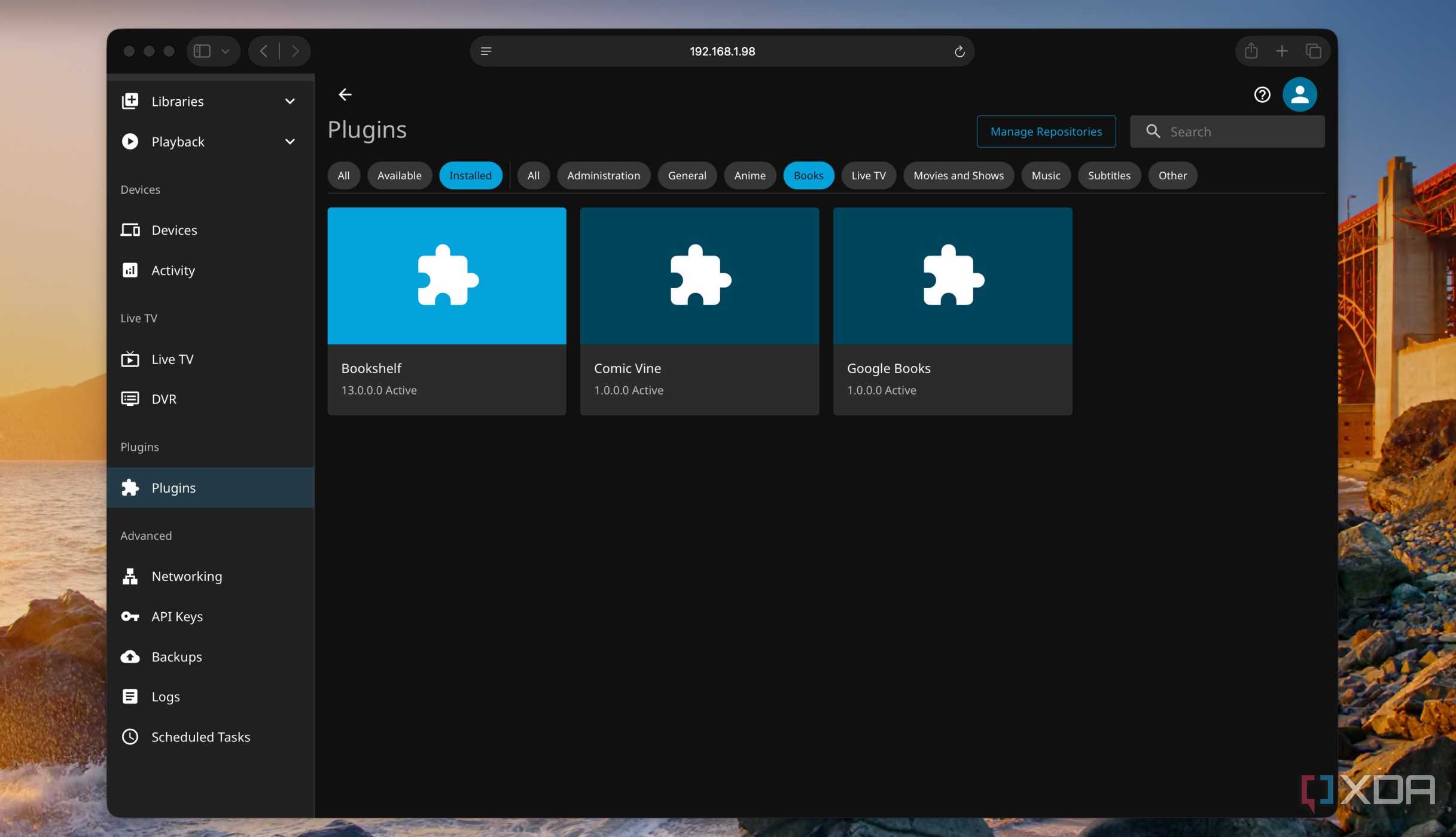Plugins for Books in Jellyfin