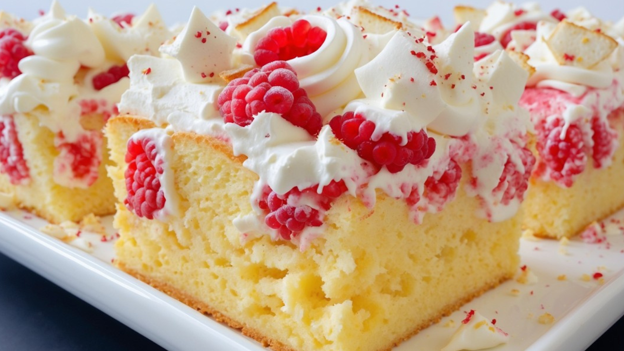 Discover the sweet layers behind this raspberry mess cake
