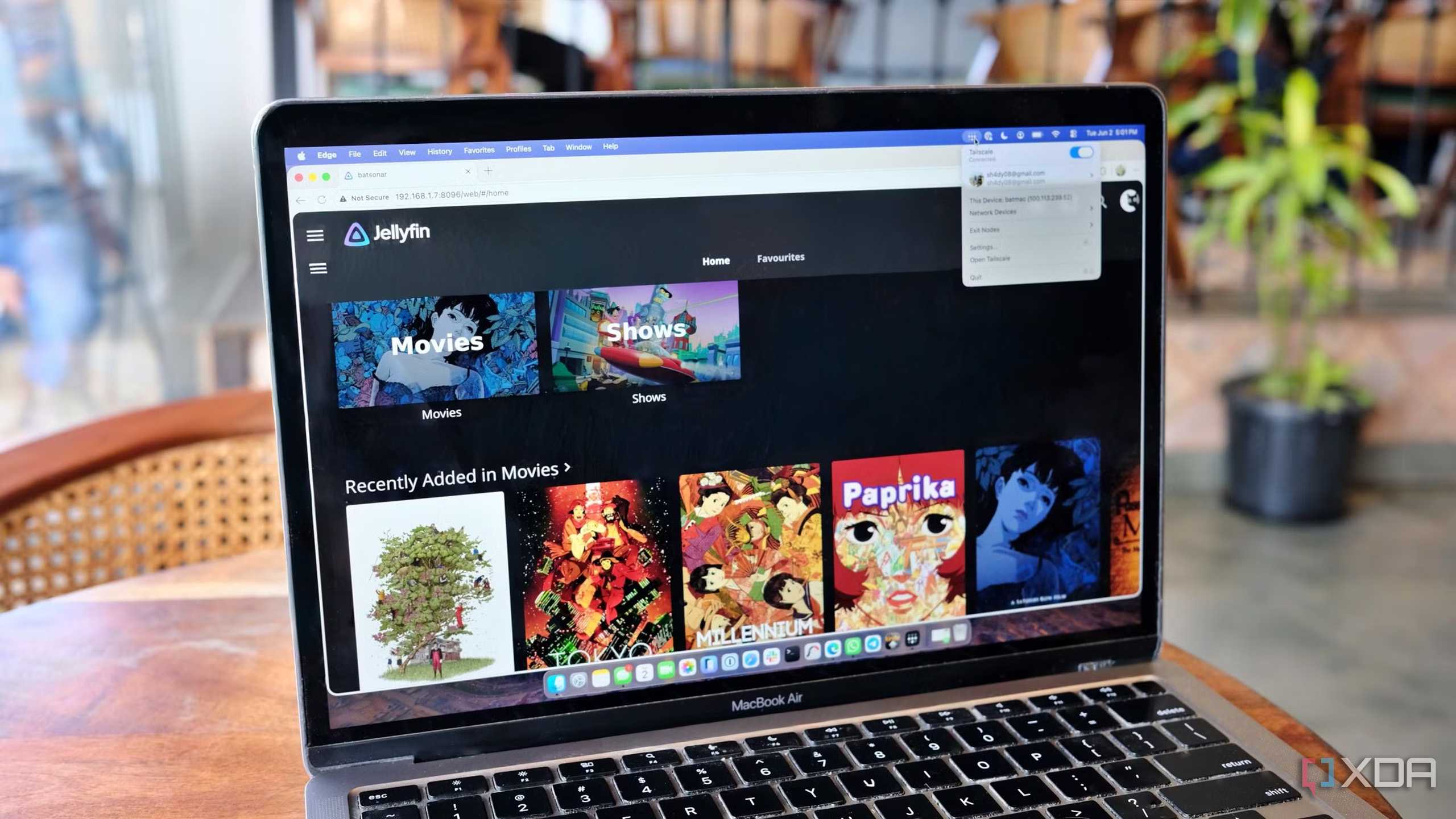 Jellyfin on a MacBook