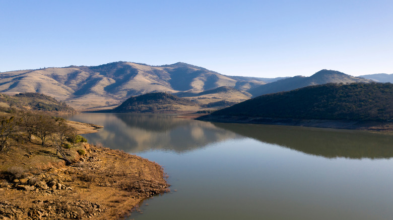 Aerial view of Emigrant Lake in Southern Oregon