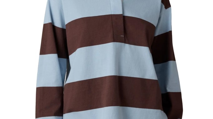 Faherty Stripe Organic & Recycled Cotton Jersey Rugby Shirt