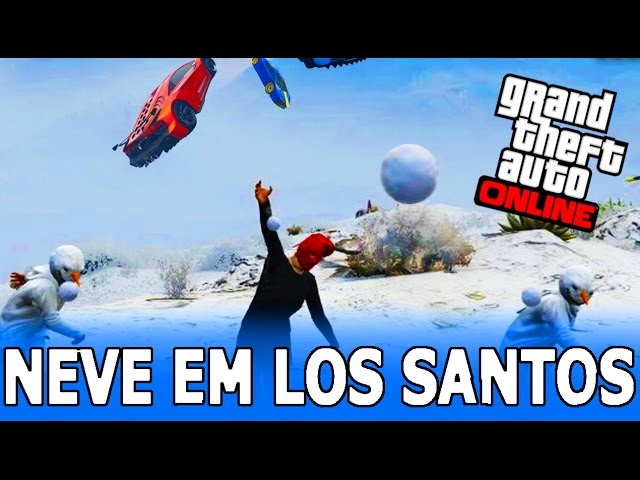 DLC de Natal GTA 5 online Xbox 360 neve em Los Santos na antiga geração
