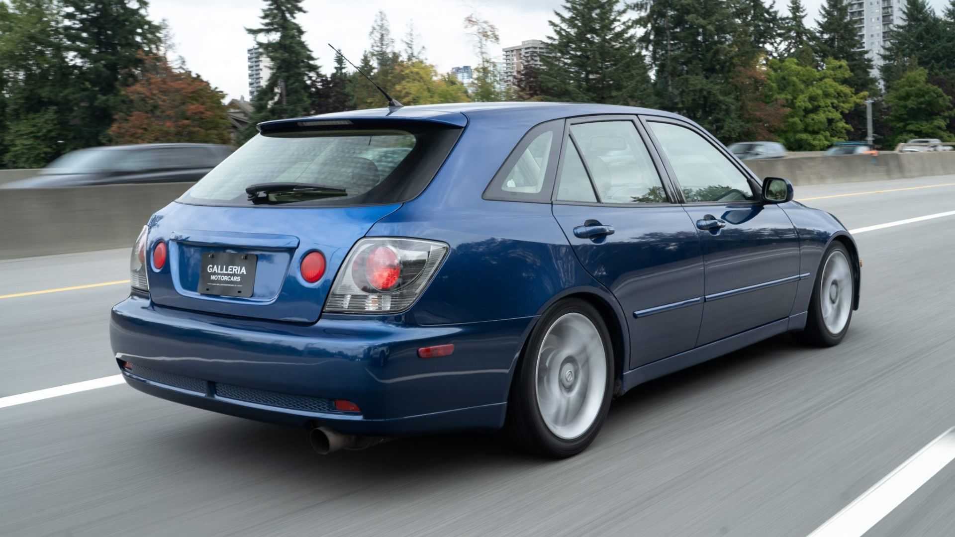 Lexus IS300 SportCross rear three-quarter driving shot