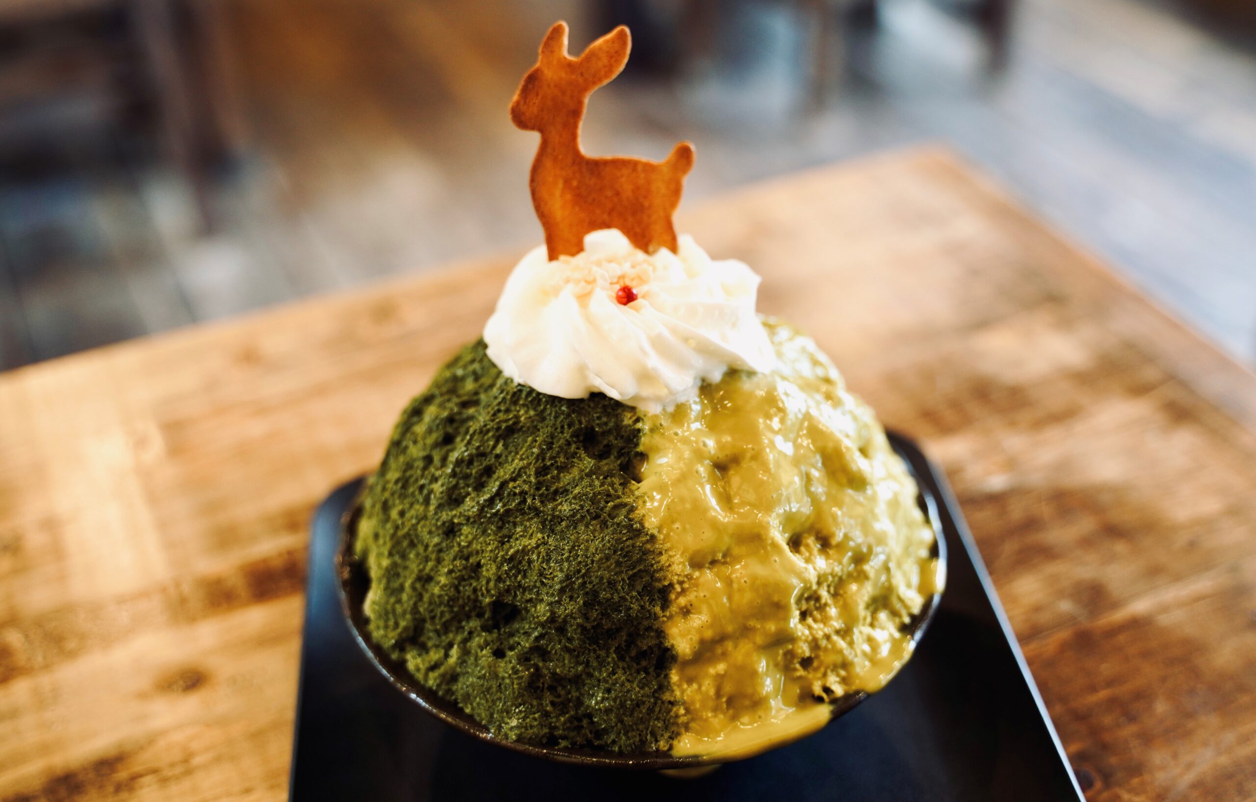 Chilling out in Nara #8: A green mountain kakigori where deer roam
