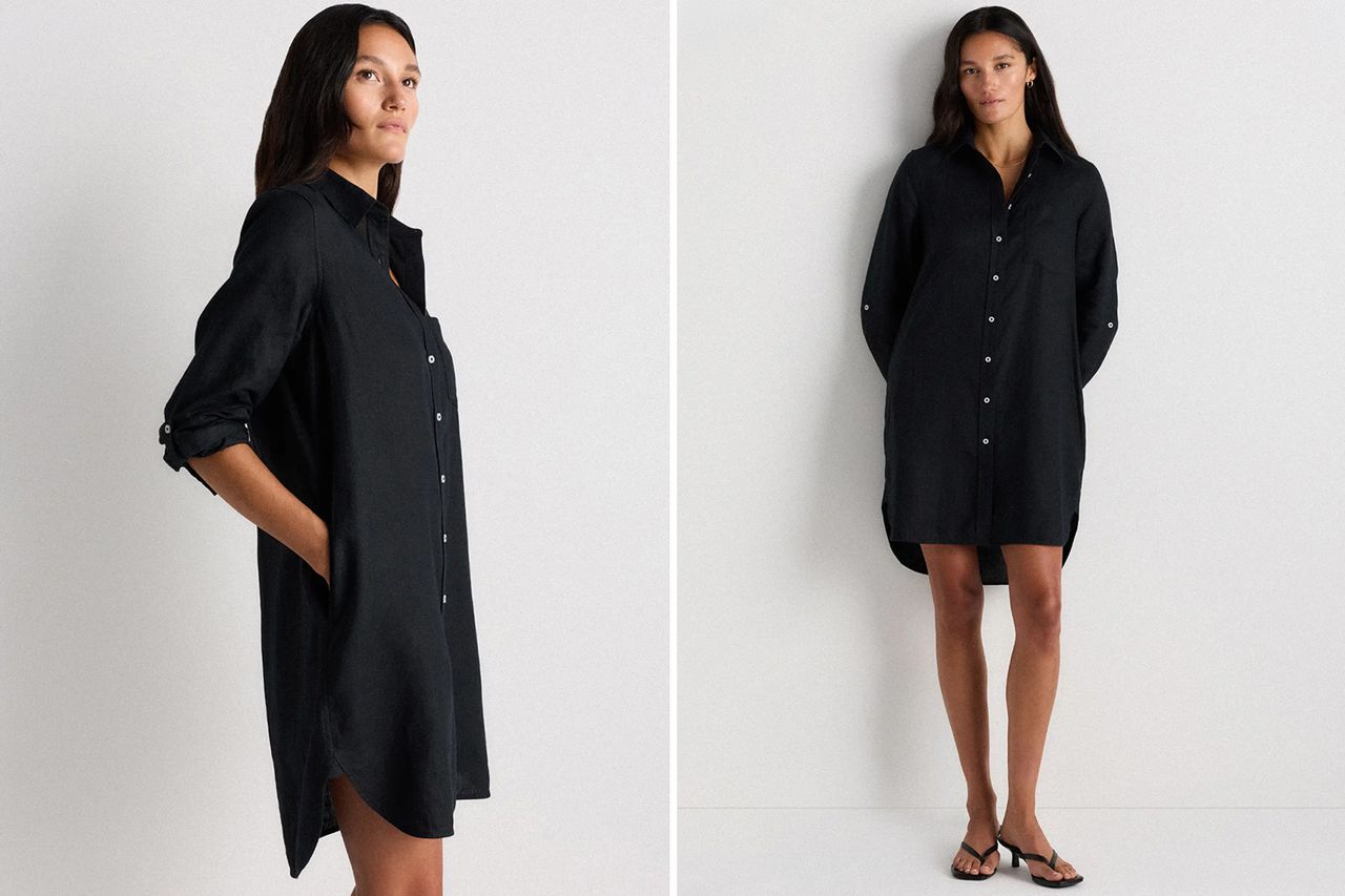Quince 100% European Linen Shirt Dress