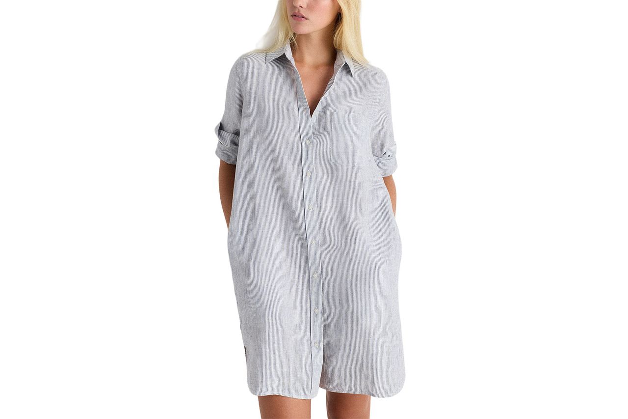 Quince 100% European Linen Shirt Dress