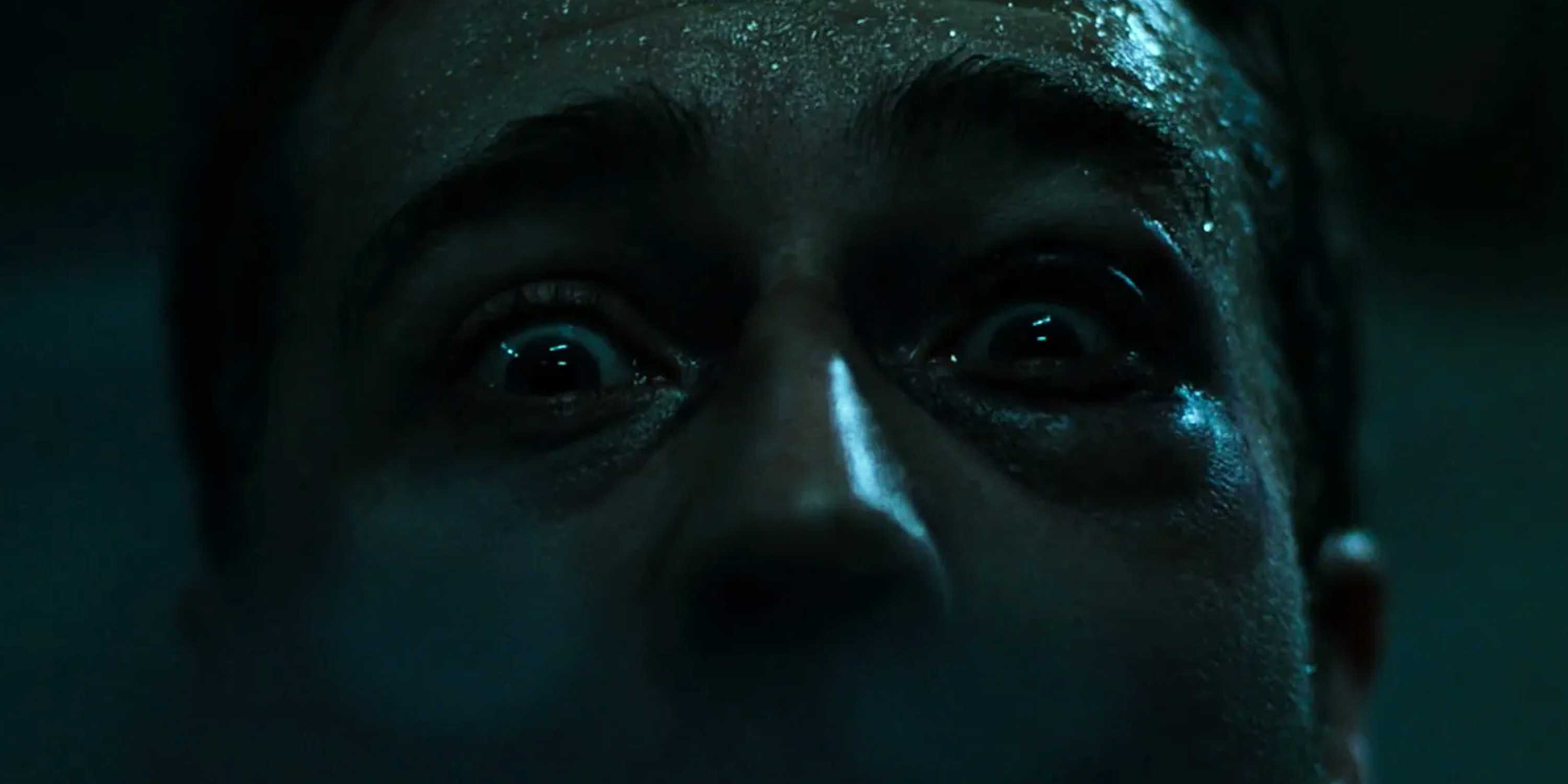 The Narrator's eyes in the opening moments of Fight Club