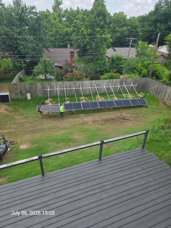 Homeowner shows off 24 backyard-mounted solar installation: 'You gonna power the whole neighborhood with that setup?'