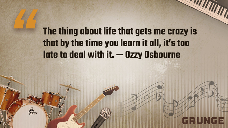 Ozzy Osbourne singing into microphone