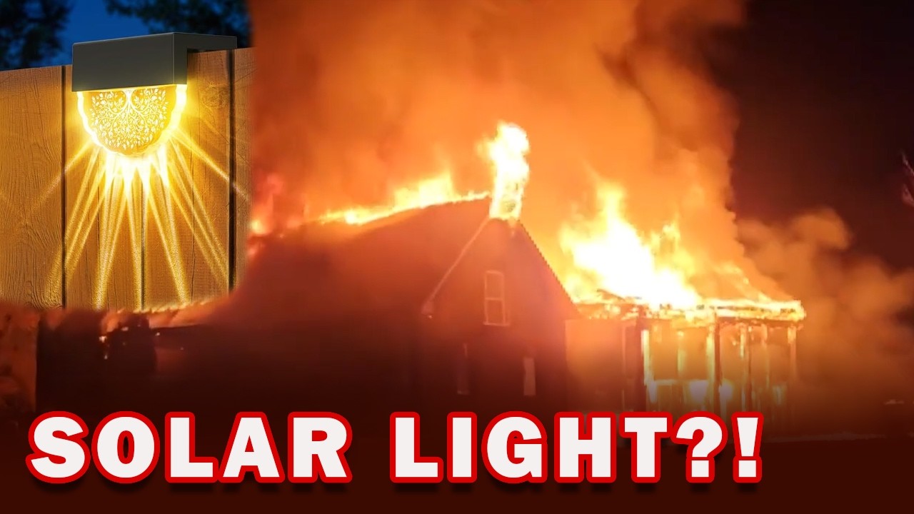 Did a solar deck light burn down this house?