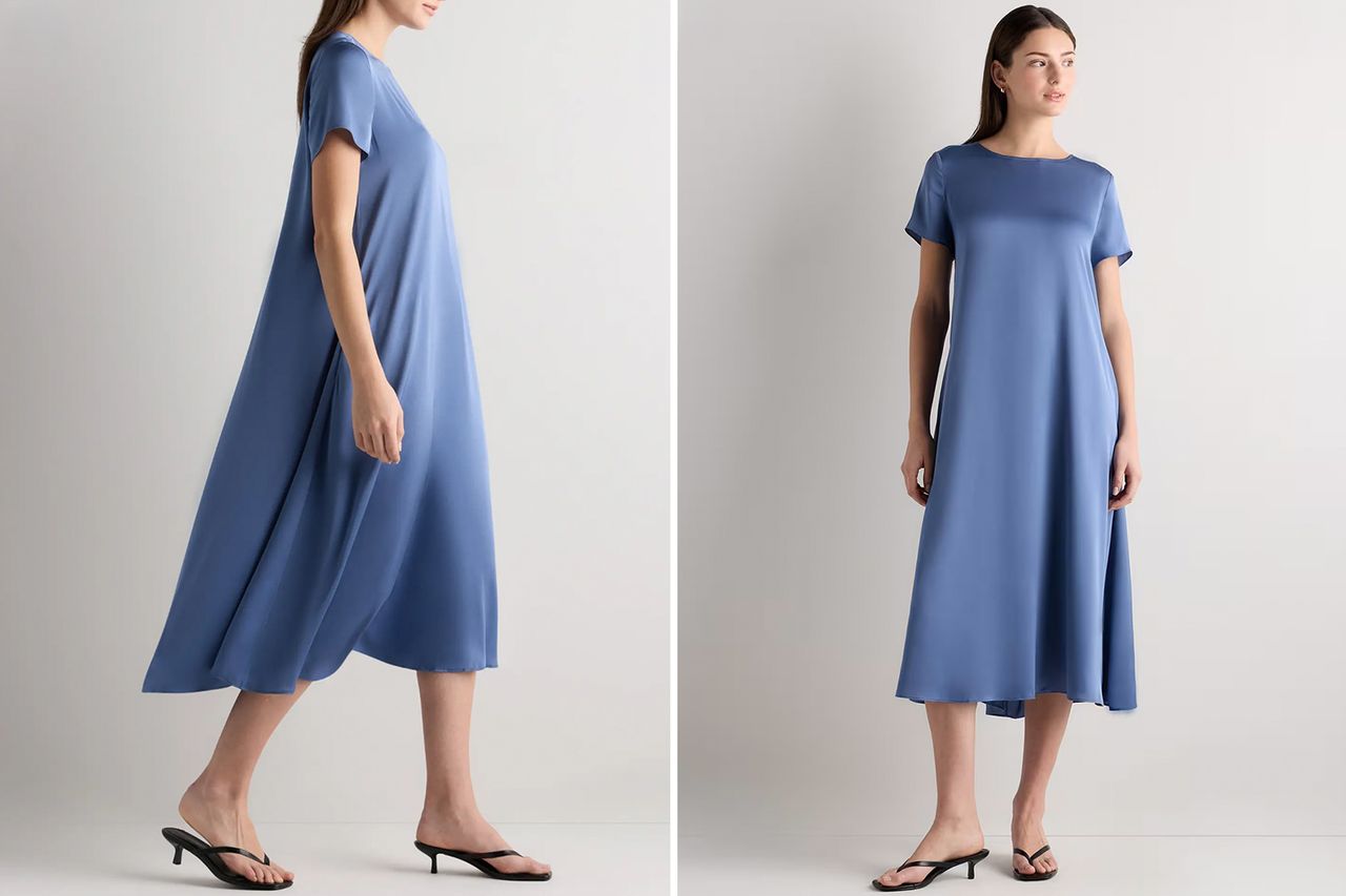 Quince Washable Stretch Silk Voluminous Maxi Dress