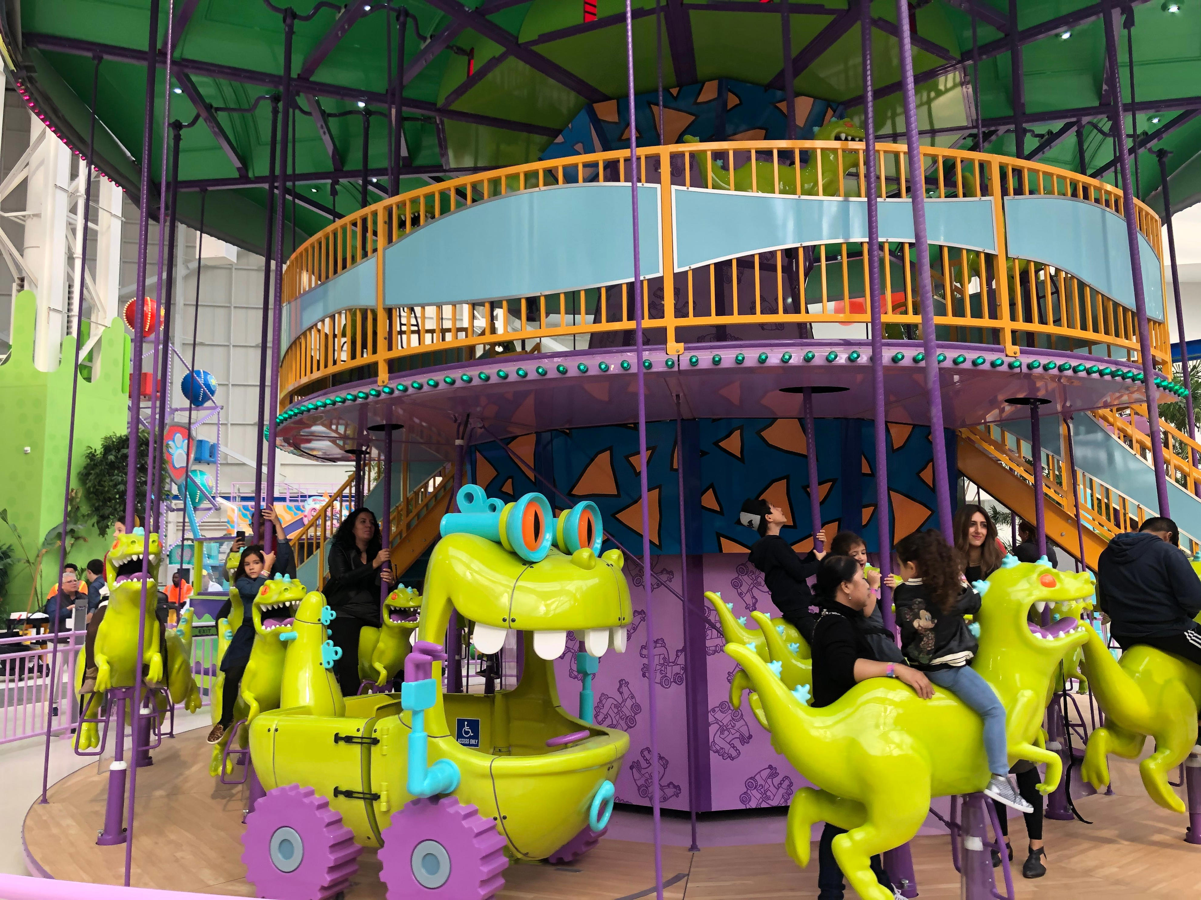 Inside Nickelodeon Universe at the opening day of American Dream mall on Friday, Oct. 25, 2019.