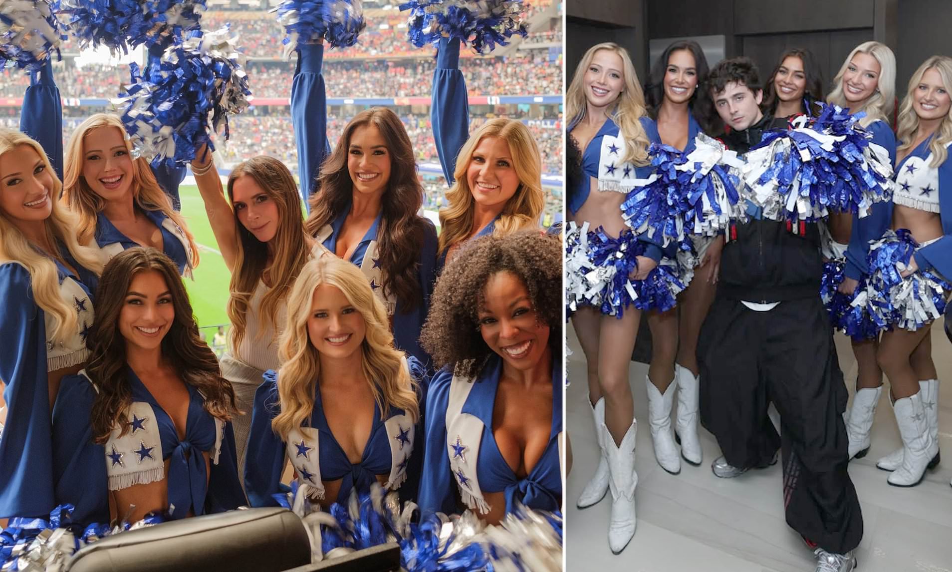 Victoria Beckham poses with pom poms as she fangirls over the Dallas ...