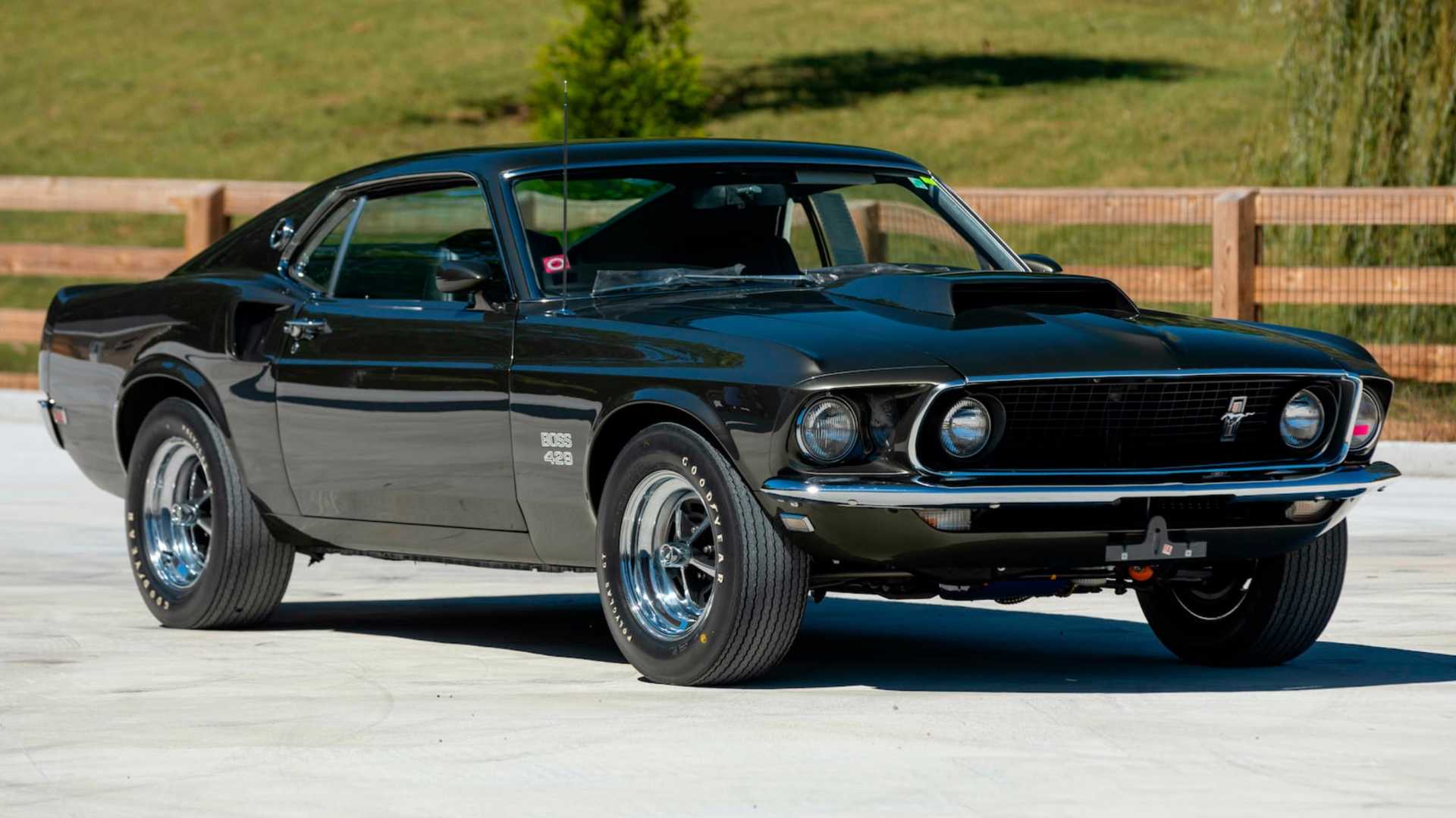 3/4 front view of 1969 Ford Mustang Boss 429 KK No. 1492