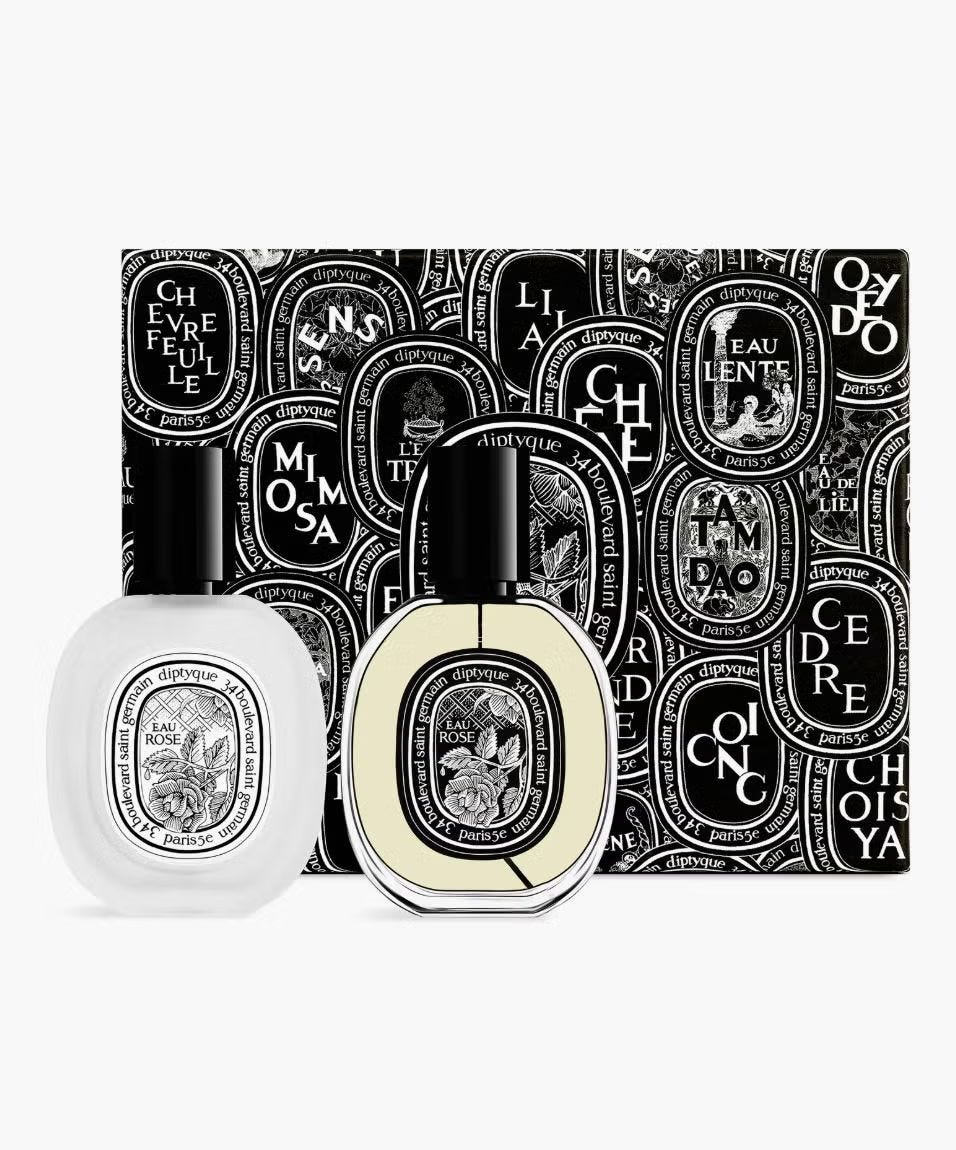 6) Diptyque Eau Rose Eau de Parfum & Hair Mist Set