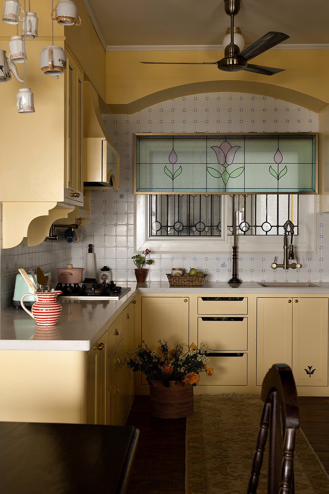 yellow kitchen