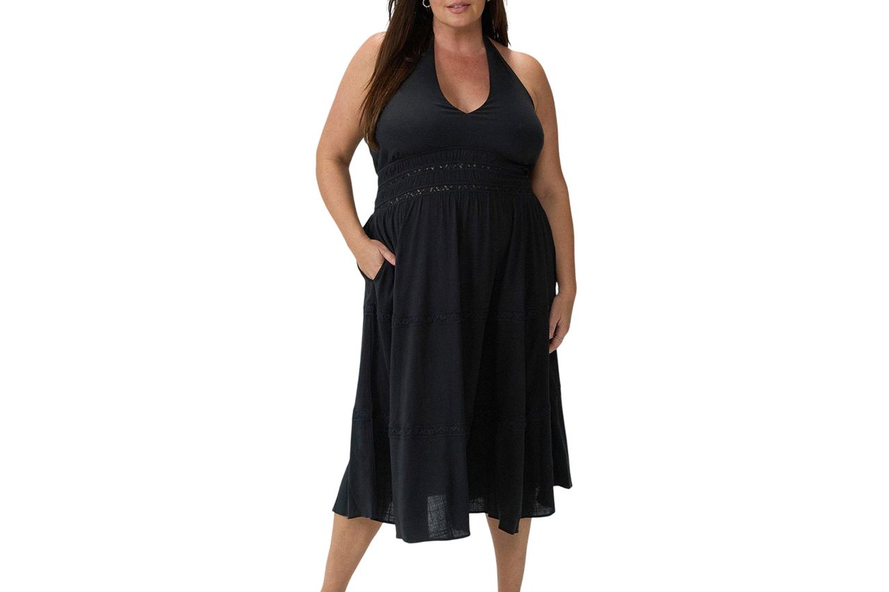 Torrid Halter Tea Length Sundress
