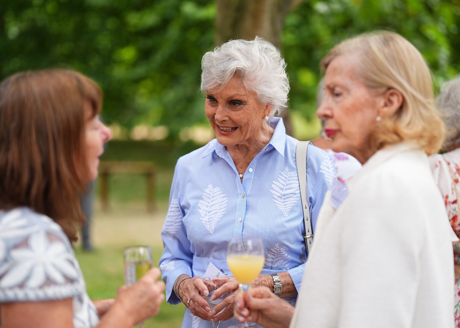 Angela Rippon was also present at the reception