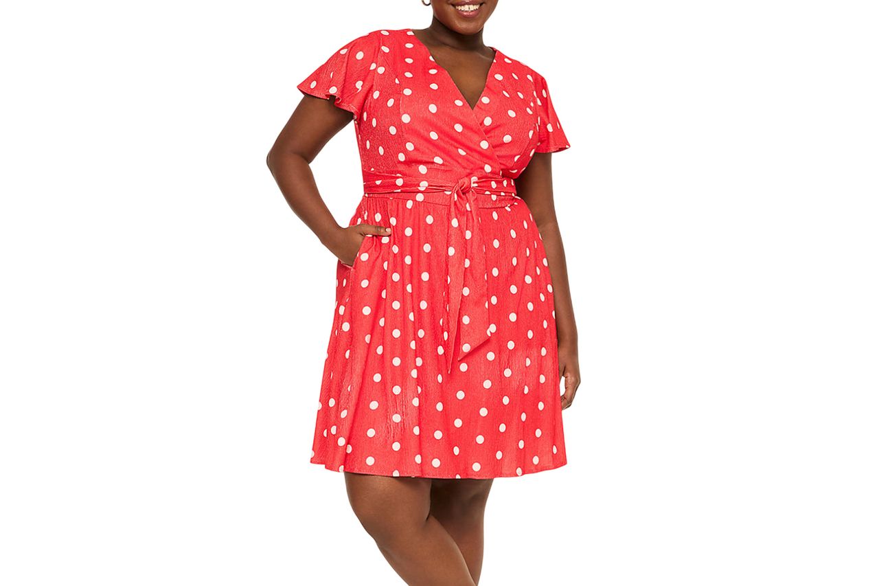 Lane Bryant Lena Flutter-Sleeve Short Dress